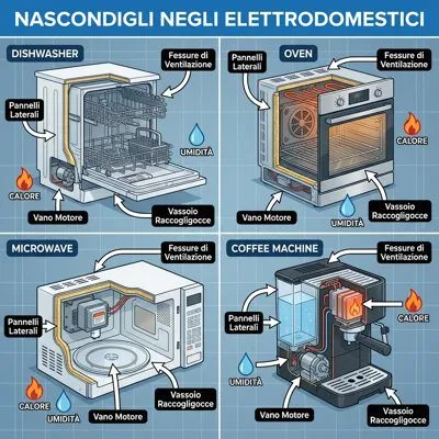 foto blatte negli elettrodomestici
