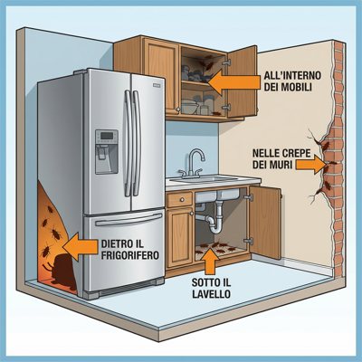 nascondigli delle blatte foto